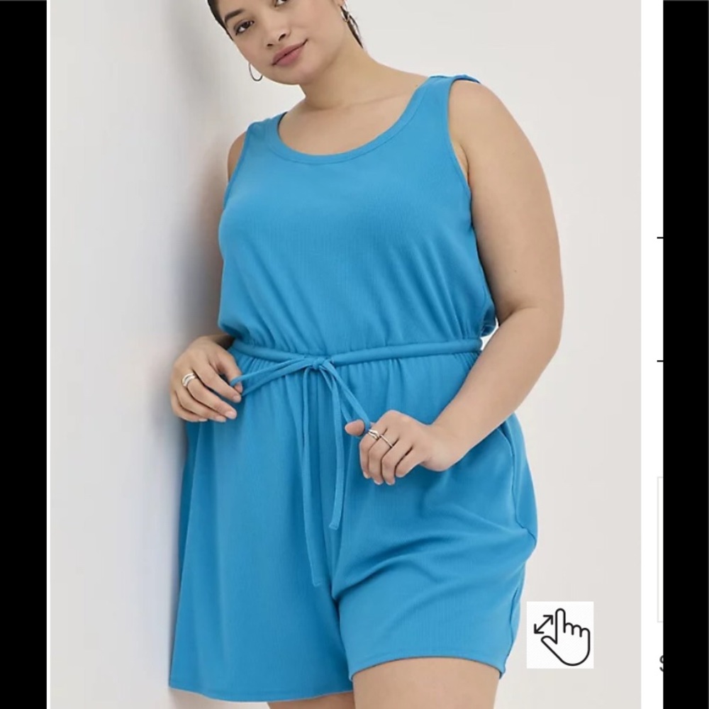 LOWEST🌺  NWT TORRID 3X DRAWSTRING WAIST SOFT SHORTS ROMPER - Picture 2 of 14
